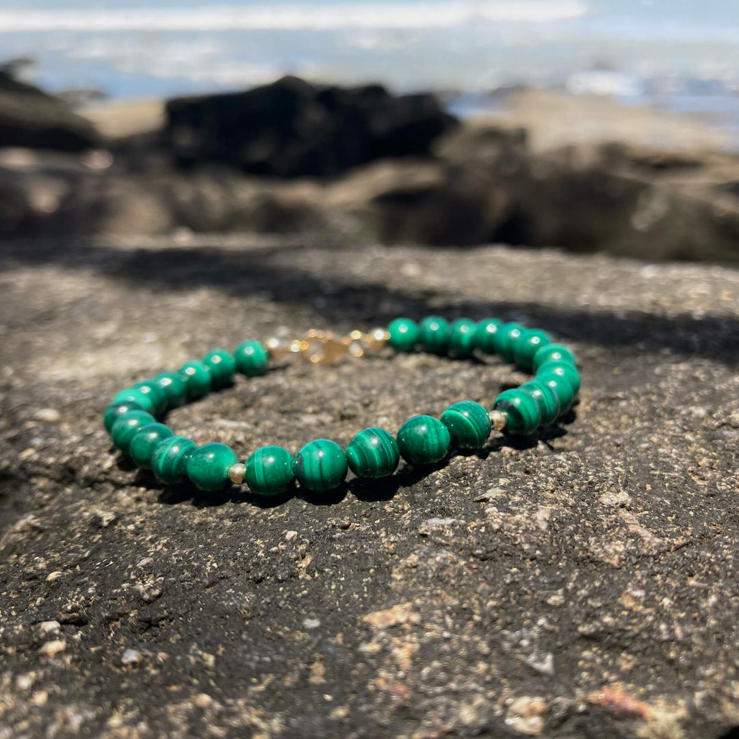 Malachite & Gold Bracelet for healing