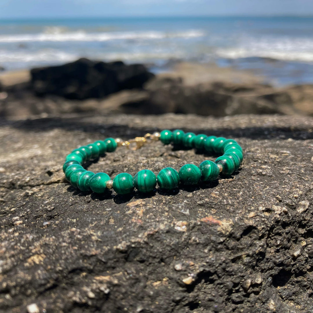 Malachite & Gold Healing unisex Bracelet