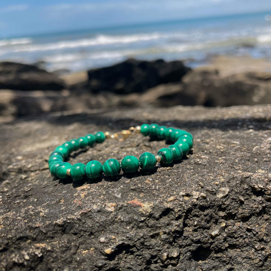 Malachite & Gold Unisex Bracelet