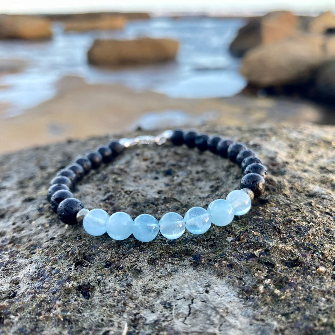 Mens Aquamarine Bracelet