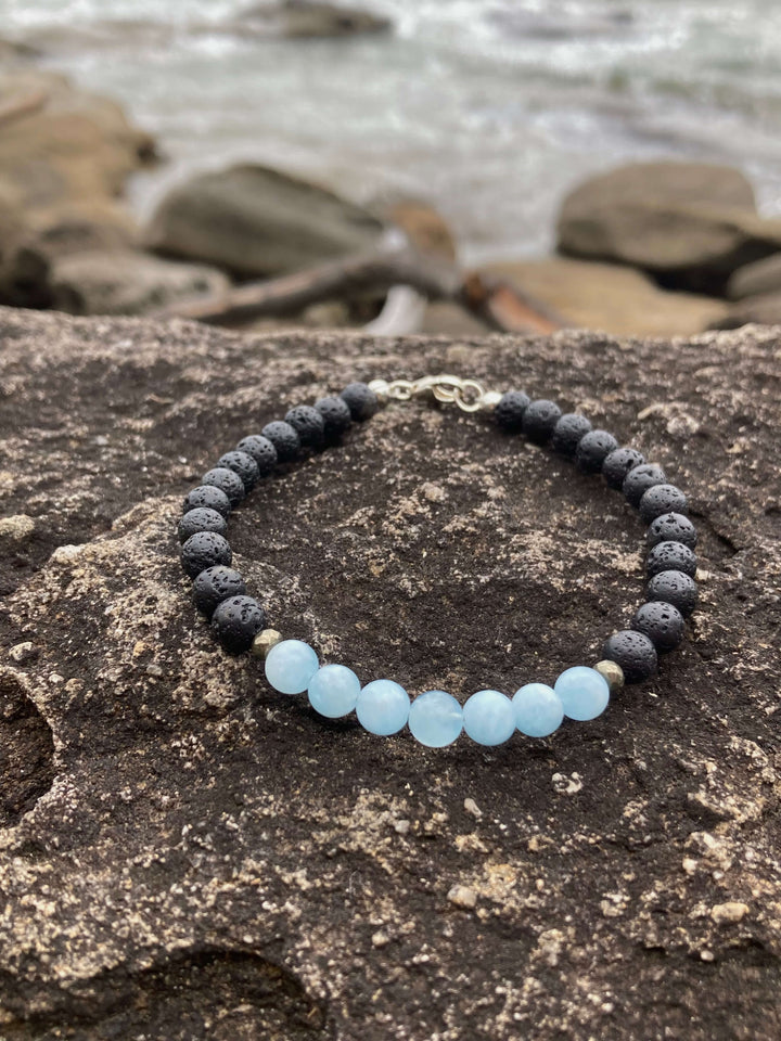 Mens Bracelet For Courage with Aquamarine