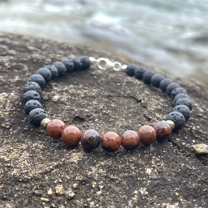 Self-Acceptance - Red Obsidian Men's Bracelet