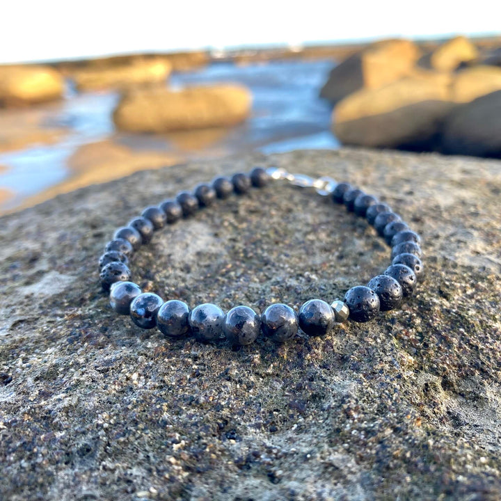 Mens Larvikite Bracelet for Empowerment