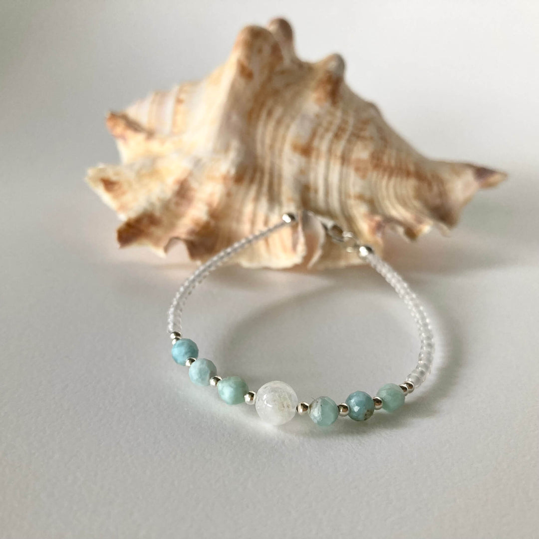 Moonstone & Larimar Bracelet for healing