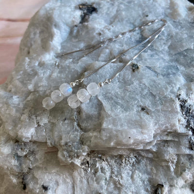 Moonstone Thread Earrings