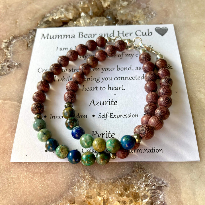 Mumma and cub bracelet set for healing