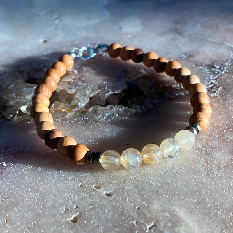 Own your light Mens bracelet for healing