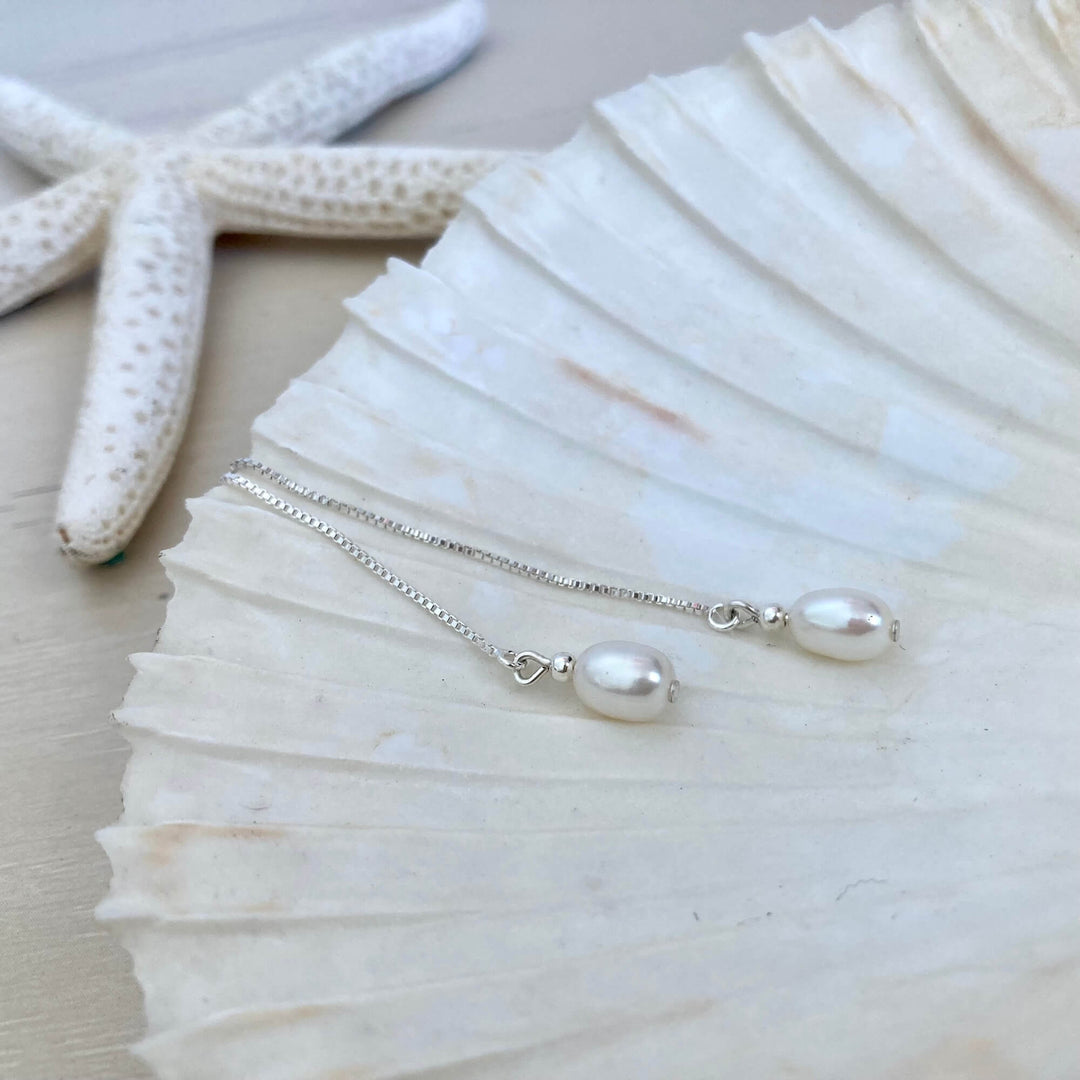 Pearl Thread Earrings