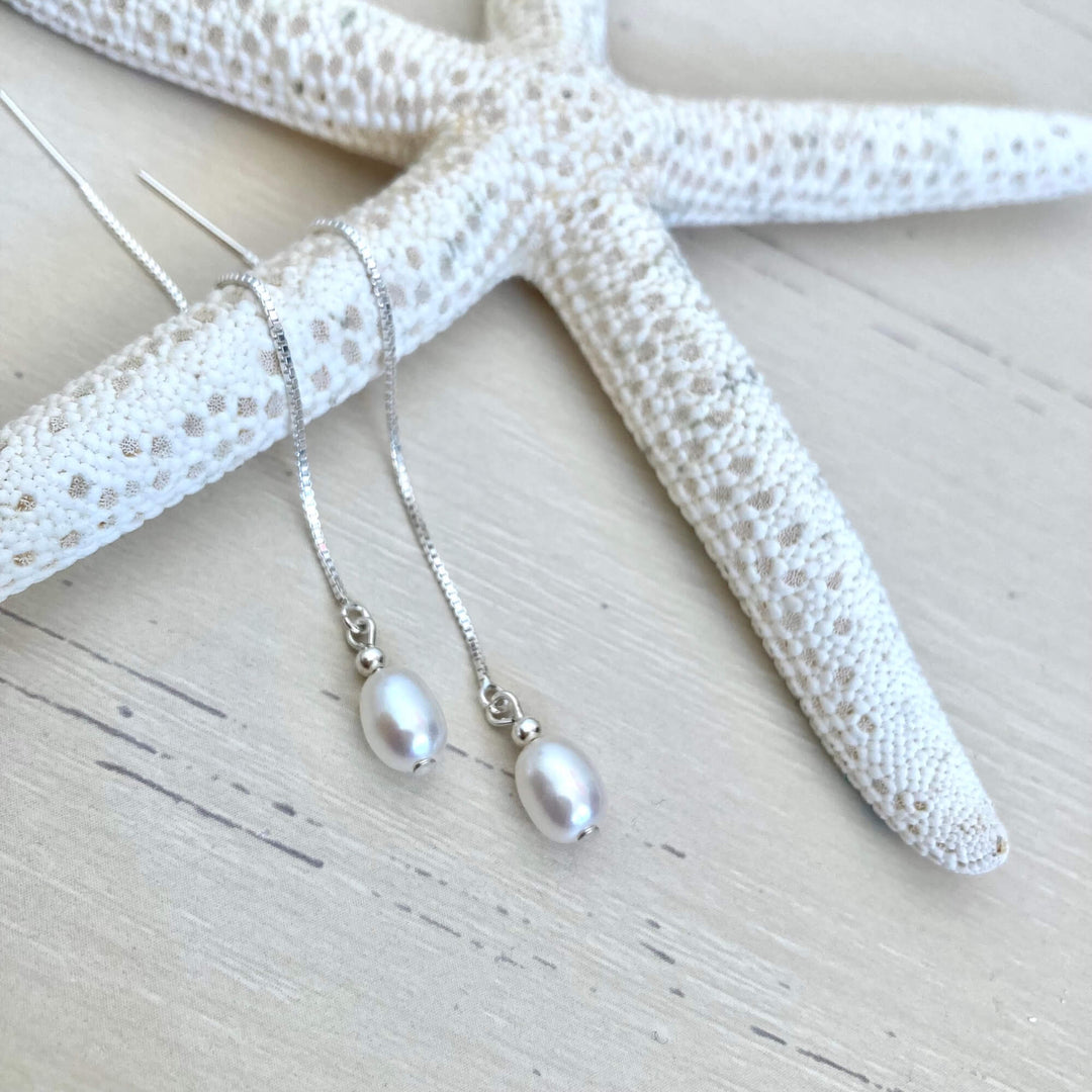 Pearl Thread Earrings