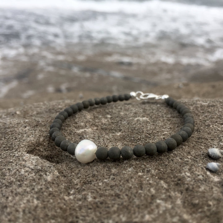 Pearl & Pyrite Bracelet