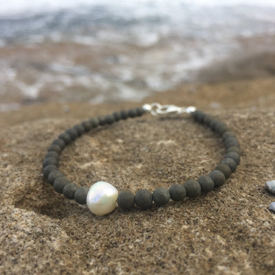 Pearl and Pyrite Bracelet