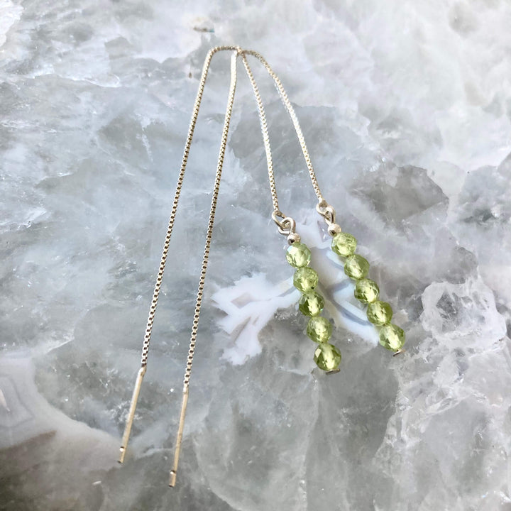 Peridot Thread Ladies Earrings