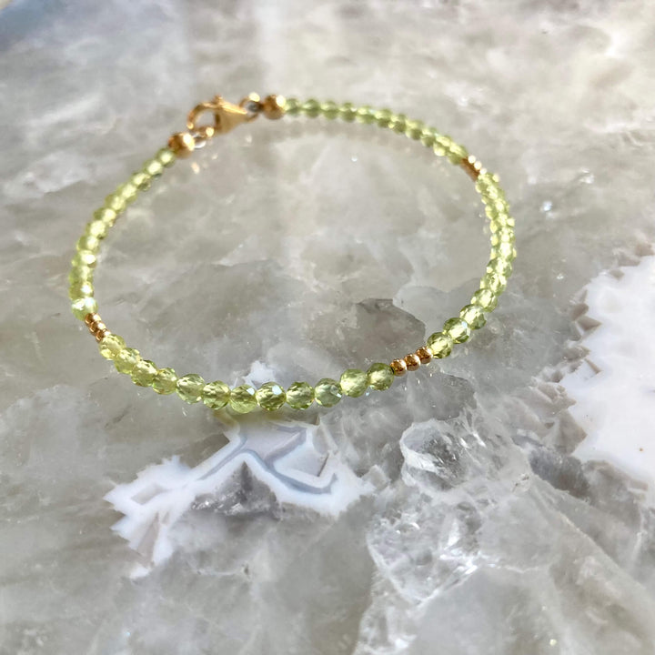 Peridot & Gold Bracelet