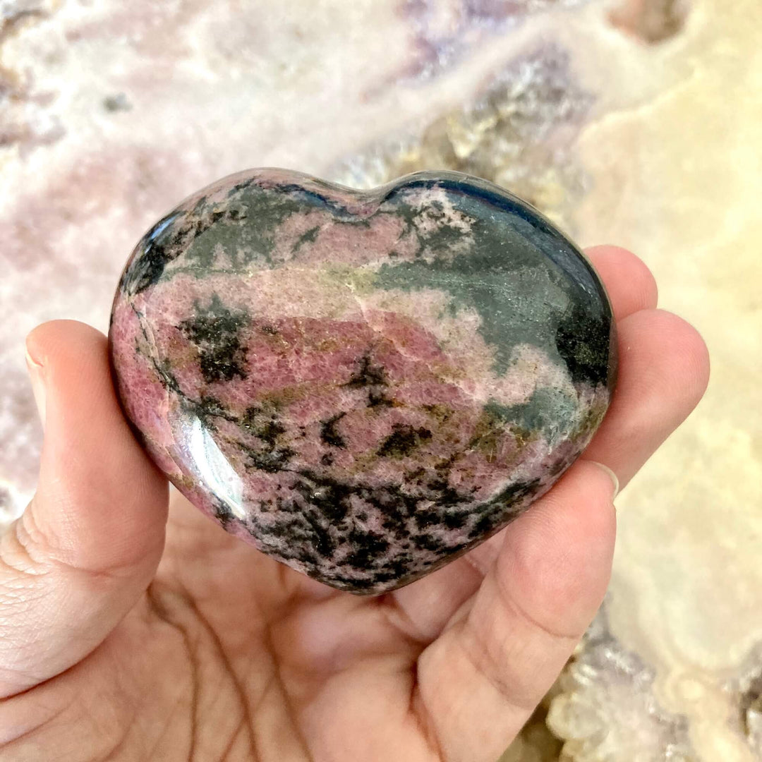 Rhodonite Heart small 2