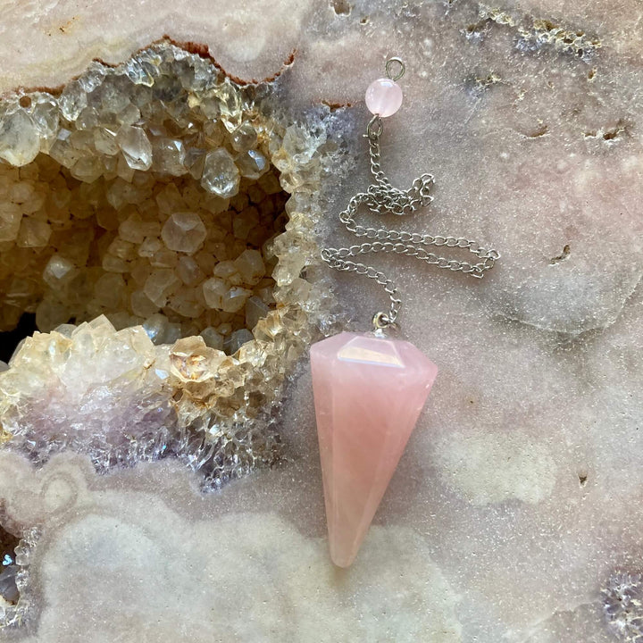 rose quartz pendulum3