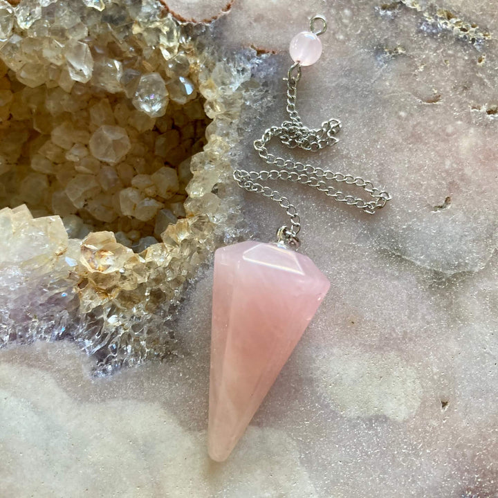 rose quartz pendulum2