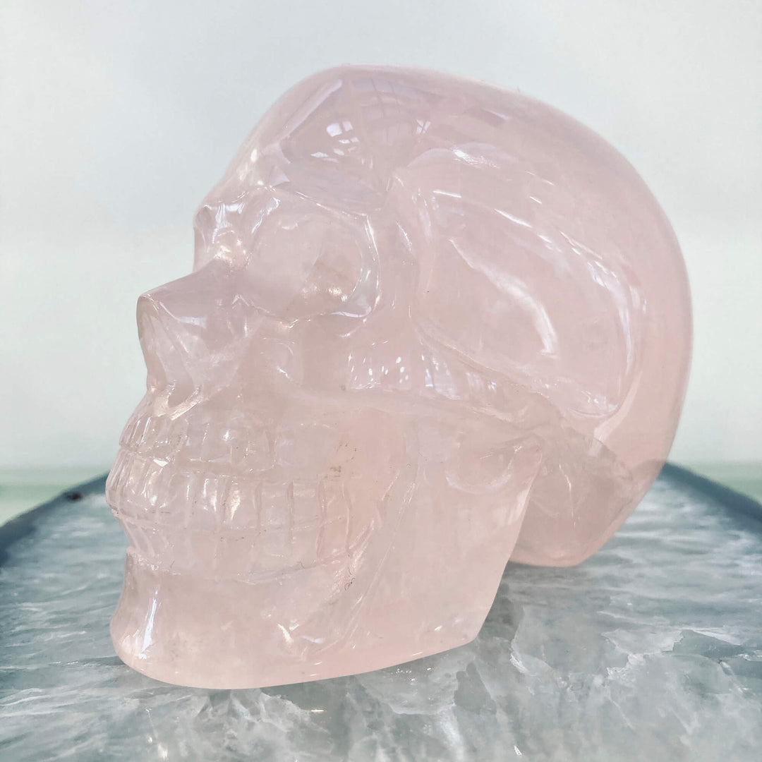 Rose Quartz Skull