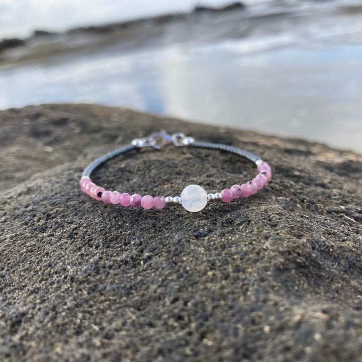 Ruby & moonstone healing bracelet