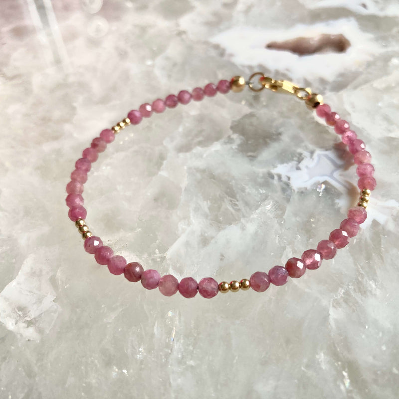 Ruby And Gold Bracelet for ladies