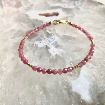 Ruby And Gold healing Bracelet