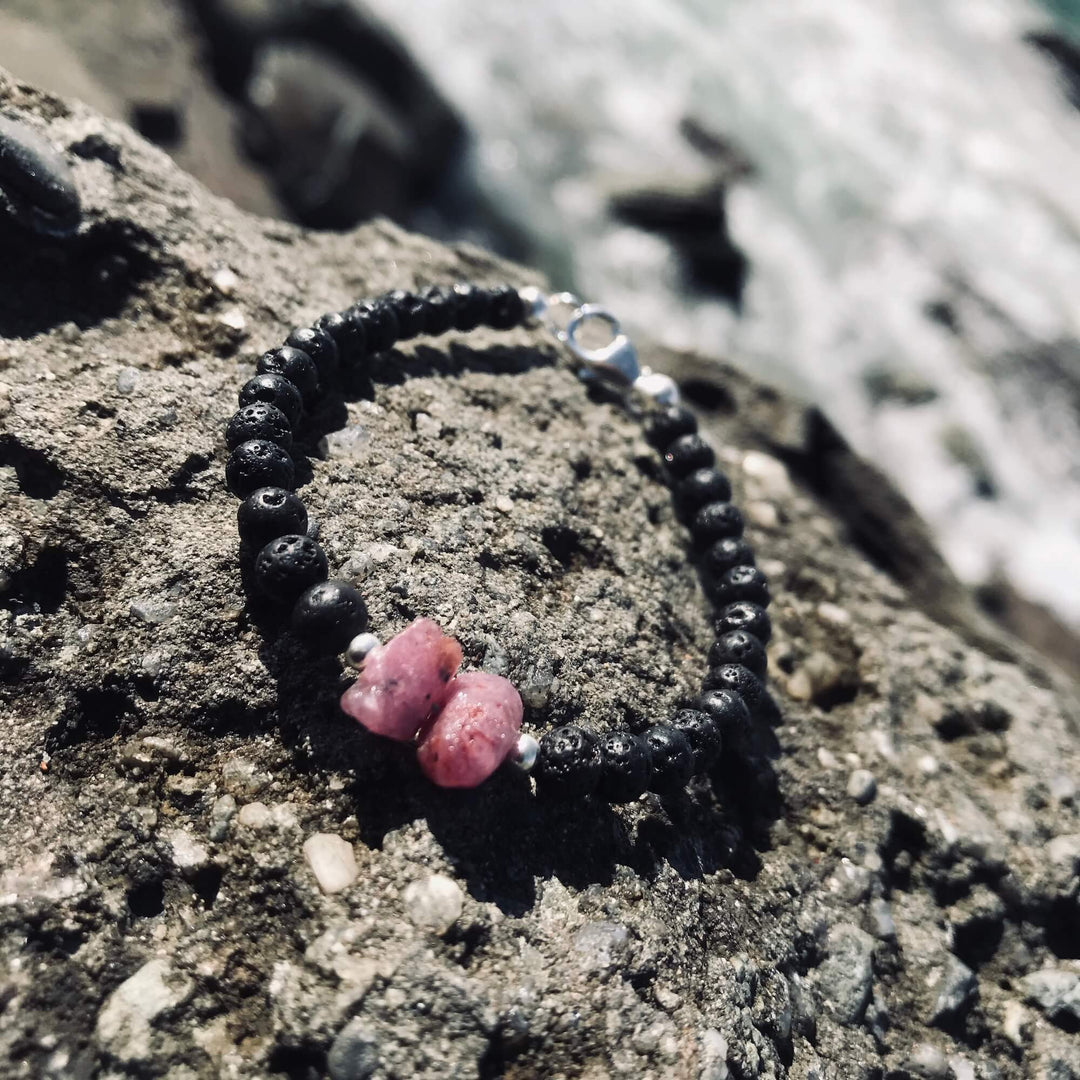 Ruby birthstone Boys Bracelet 