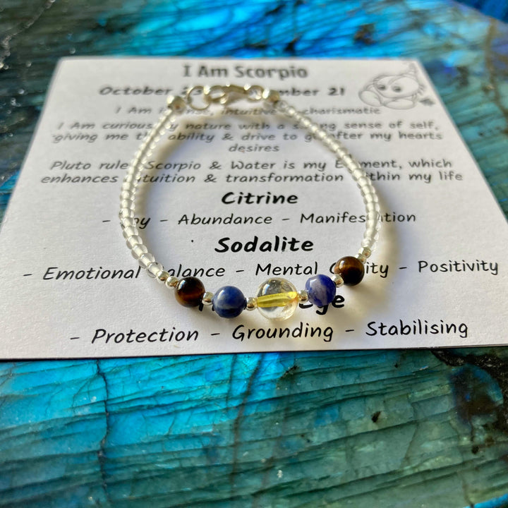 Scorpio Girls Zodiac Bracelet