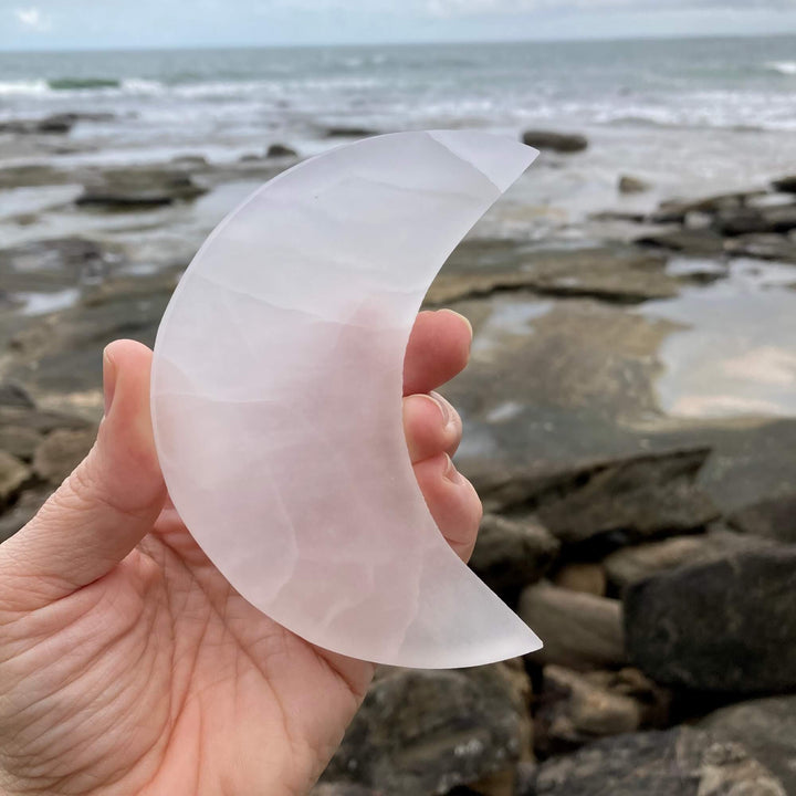 Selenite moon plate