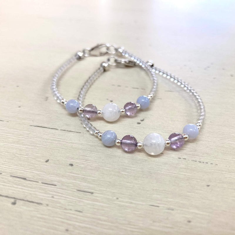 Sister box crystal  bracelet set