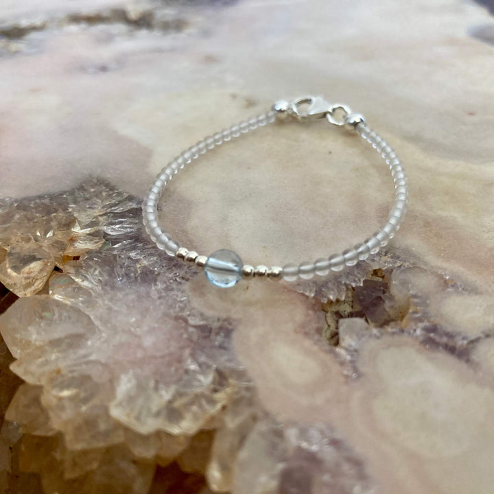 Topaz November birthstone girls bracelet