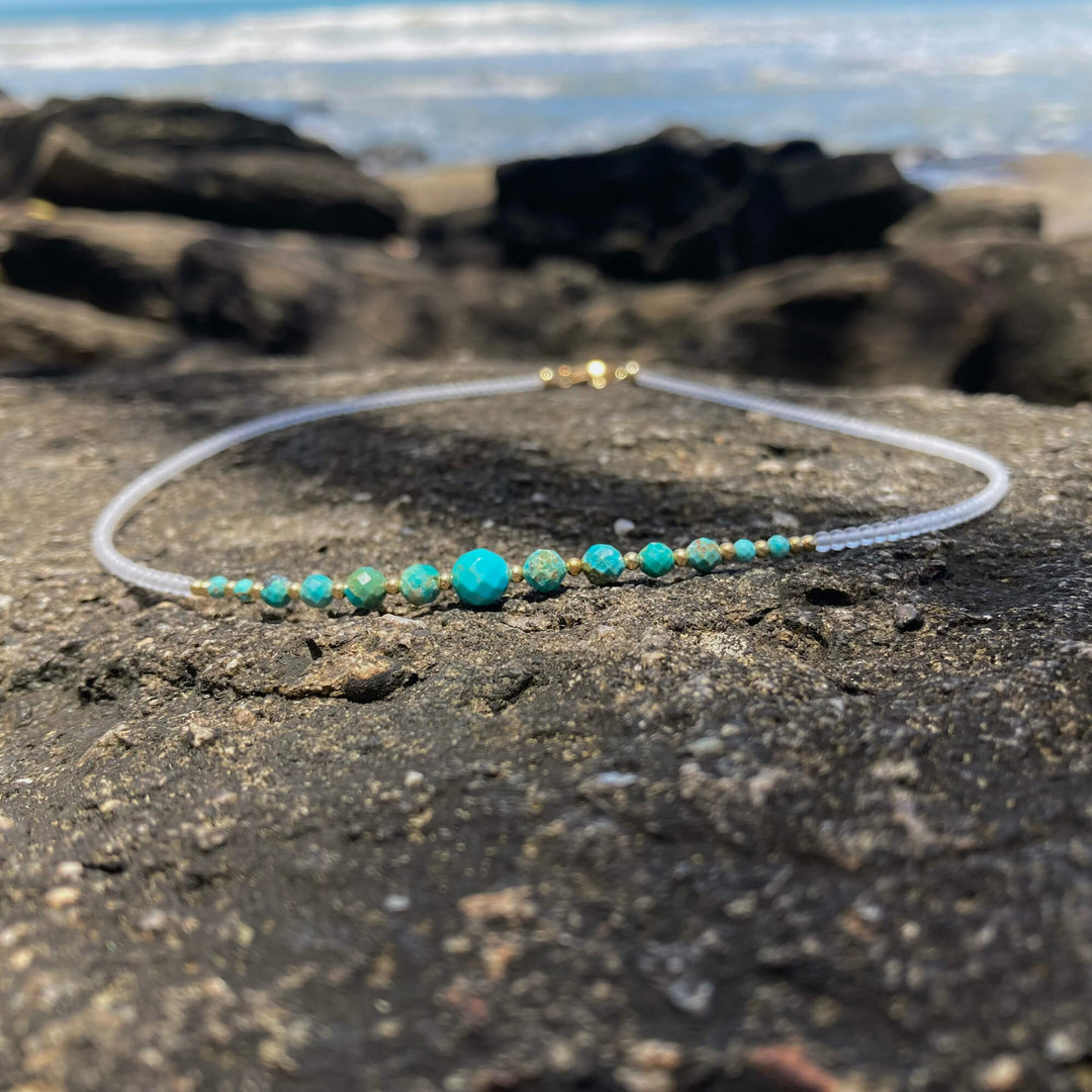 Turquoise & Gold Necklace for empowerment