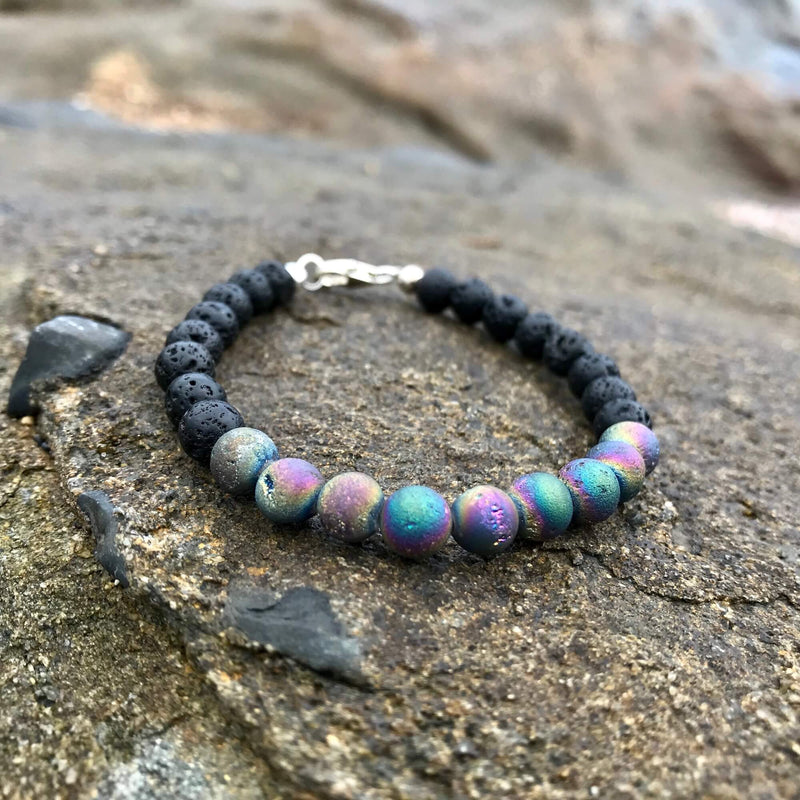 Unicorn Poopy lava stone bracelet