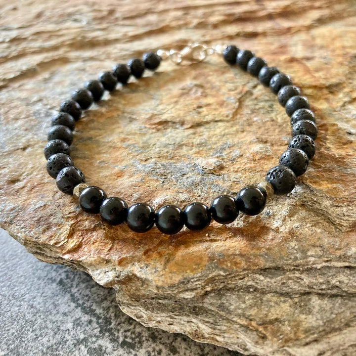 Inner Strength - Black Tourmaline Mens Bracelet