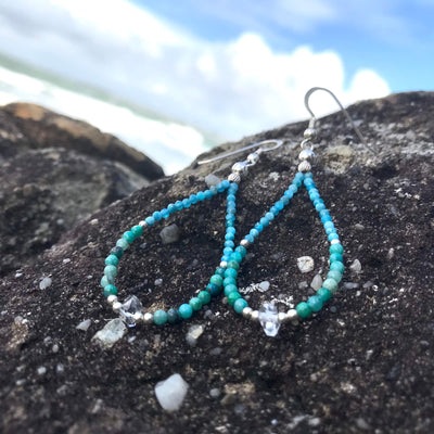 little mermaid crystal earrings