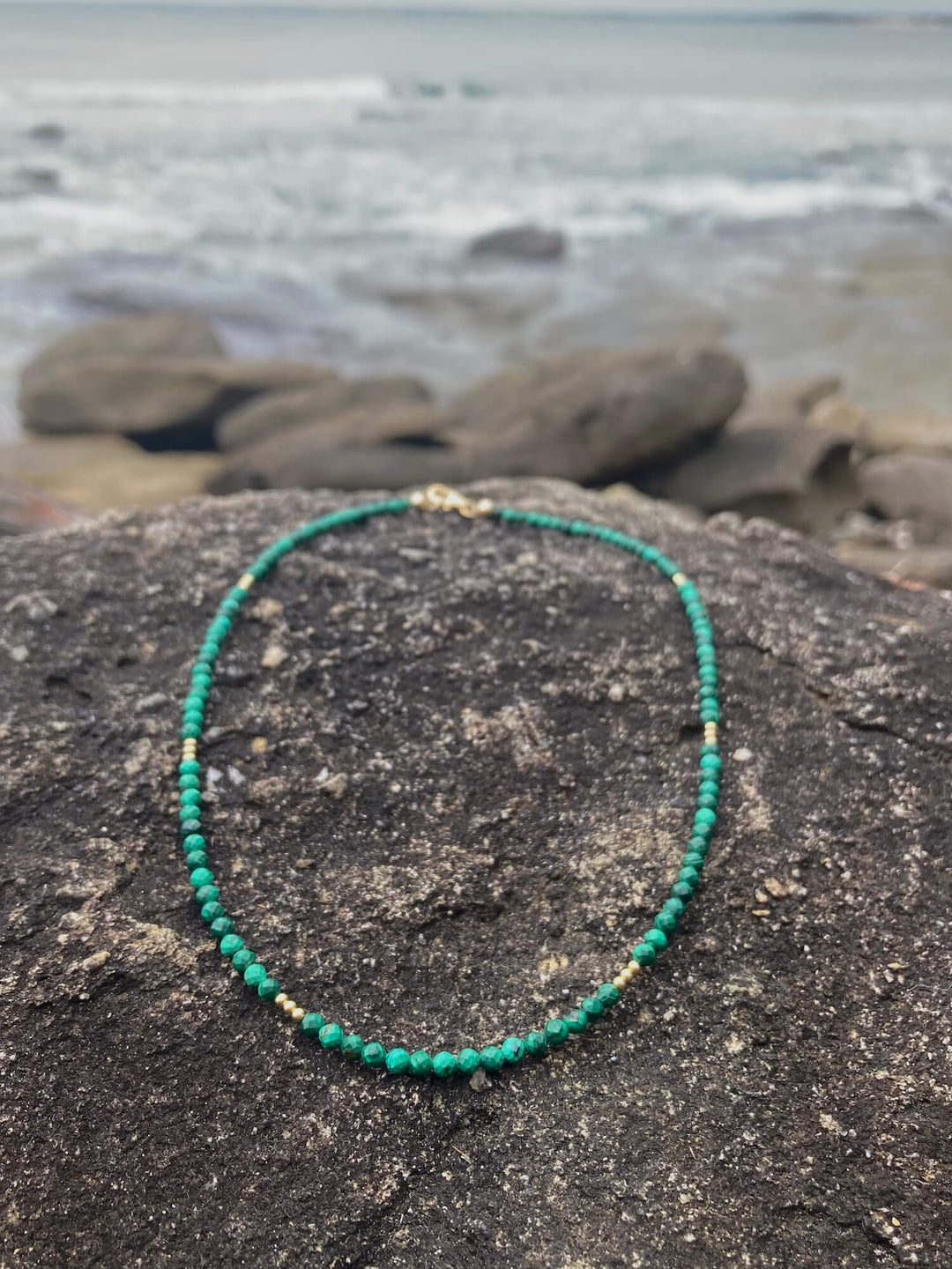 Malachite Gold Choker 