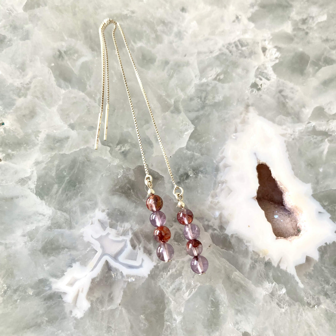 Super 7 thread healing earrings