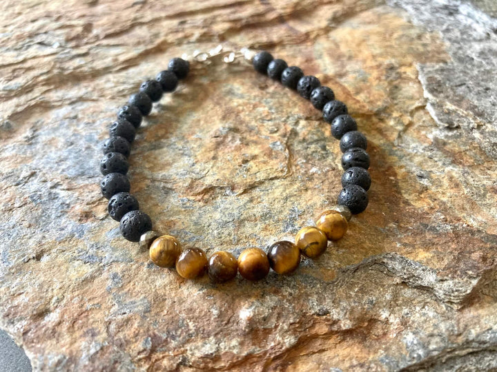 Tiger's Eye Mens Bracelet for Protection by Mana for Men