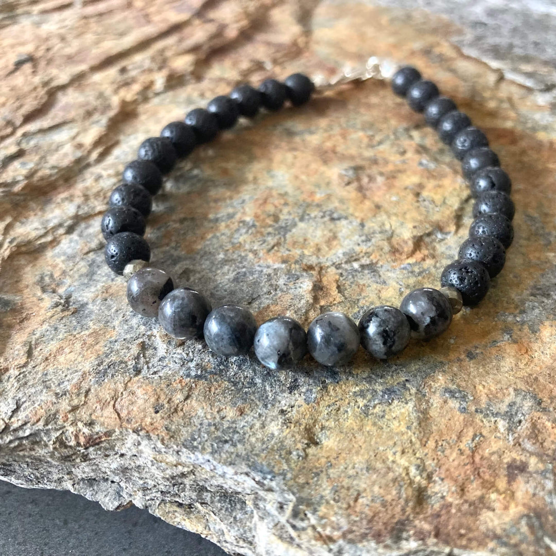 Transformation - Larvikite Mens Bracelet